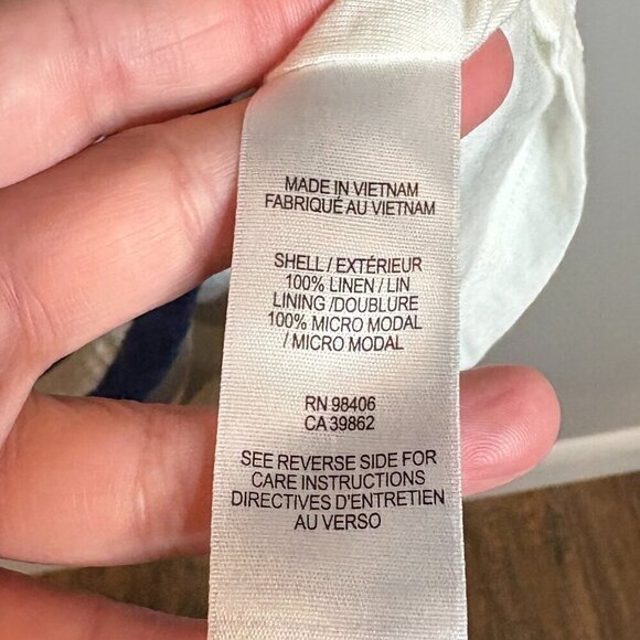 Theory lined linen striped shift dress - Picture 4 of 5